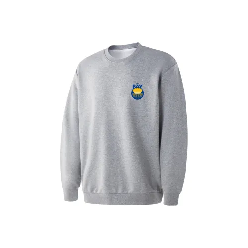 NBA Круглый вырез Пуловер Длинный рукав Толстовка Мужской Серый