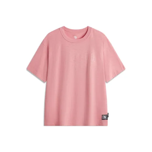 LINING Basketball Collection Абрикос Розовый Мужская T-Рубашка