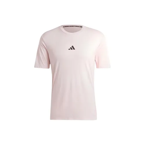 Adidas T-Shirt Мужская Песочный Розовый Черный