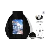 Черный флис с утеплением (в комплекте с модным ожерельем + сумка через плечо)