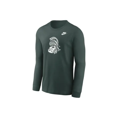 nike CollegeMichigan FW24 State Spartans Legacy Primary Логотип Футболка Мужская Зеленая