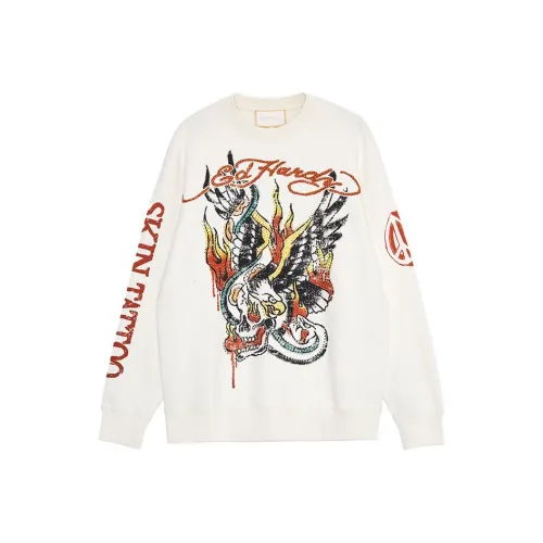 Ed Hardy Белый Мужской Свитшот