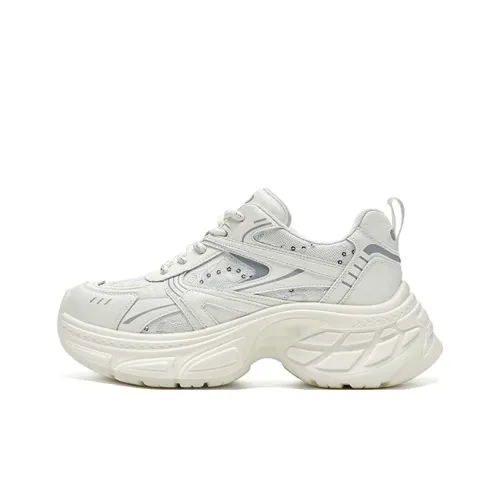 HR Low Топ Толстая подошва Кроссовки Женские Экрю