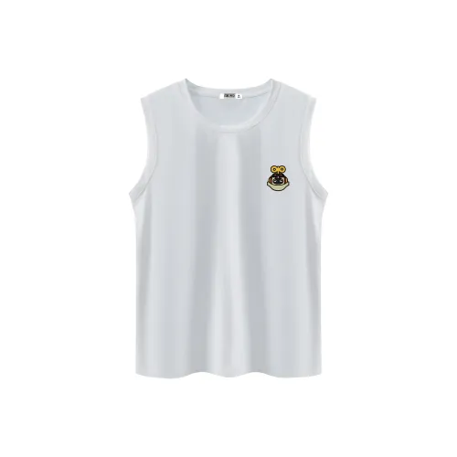 ONE PIECE Students Sleeveless Tank Top Men's Solid Color Basic