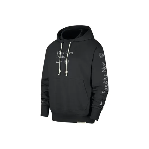 Nike Brooklyn Nets Стандартный выпуск Courtside толстовка Brook Lin Nets Мужской Черный