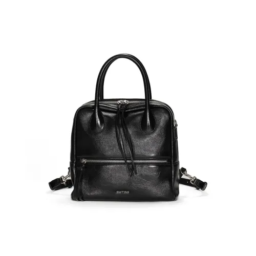 Simedin Коровья кожа Сумка Сумка через плечо Стандартная Женская Глубокий черный Экрю