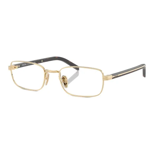 PRADA Прямоугольные Оправы для Очков Женские Золотые