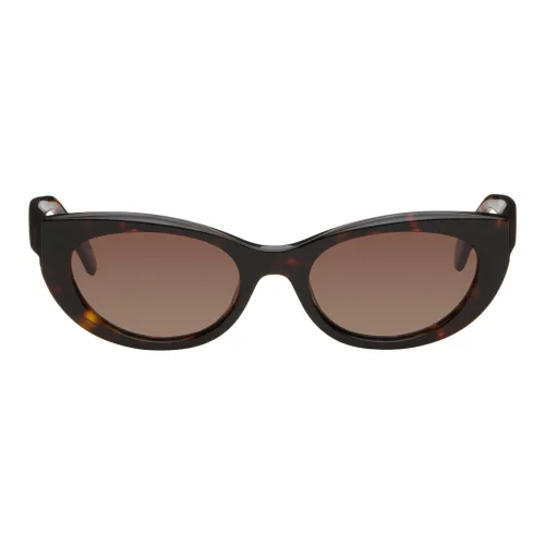 Anine Bing Ацетат Кошачий глаз Солнцезащитные очки Женские Коричневый