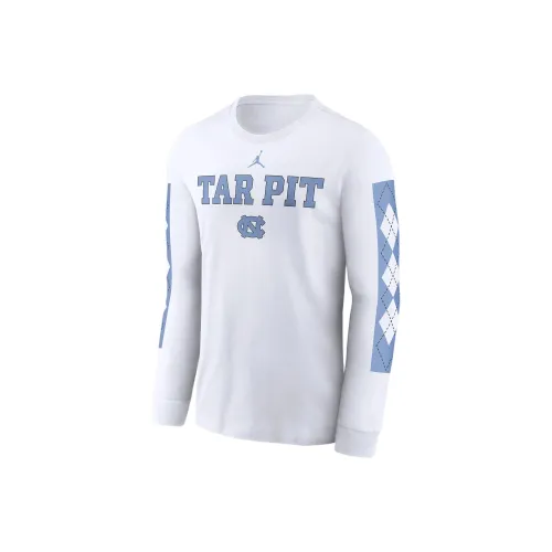 Джордан FW24 Северная Каролина Tar Heels Local Spirit Слоган T Рубашка Мужская Белая