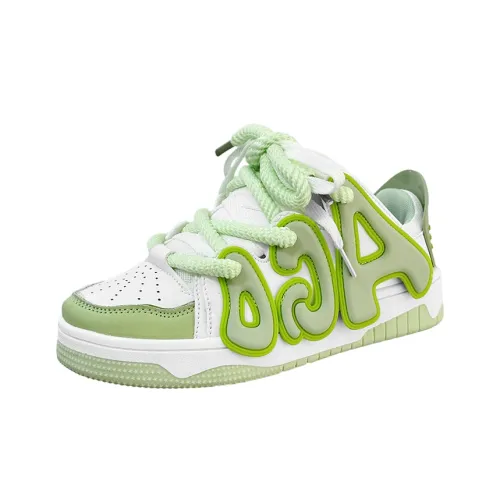 SUPEREDGE Покрытие Slip-Resistant и Abrasion-Resistant Низкие Кроссовки для Скейтбординга Унисекс Яблочно-Зеленый