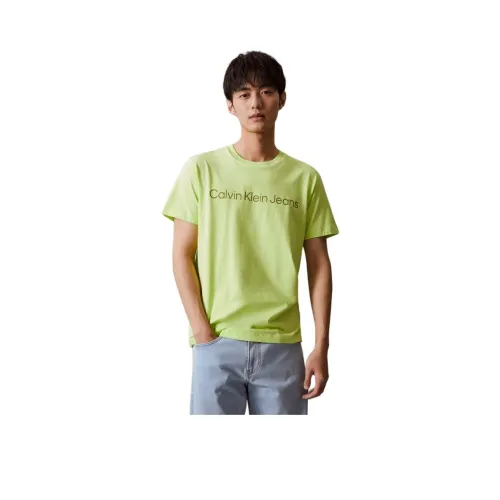 Calvin Klein T-Shirt Мужской Яблоко Зеленый