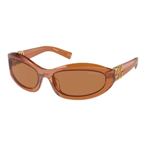 MIU MIU Металлический Ацетат Кошачий Глаз Солнцезащитные Очки Унисекс Желтый