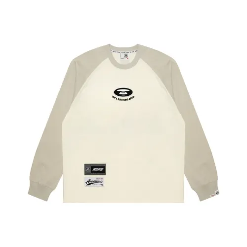 AAPE Белый Серый IVX Мужская T-Рубашка