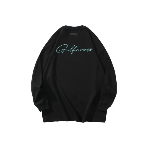 GOLFCROSS Черная унисекс футболка
