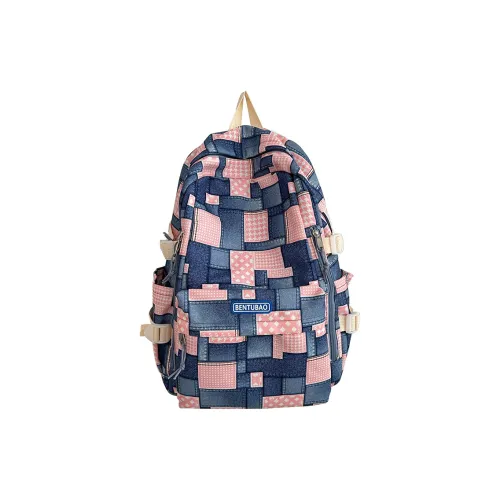 Single Warehouse Denim Backpack Regular Unisex Pink Brown Blue Single Warehouse Деним Рюкзак Стандартный Унисекс Розовый Коричневый Синий