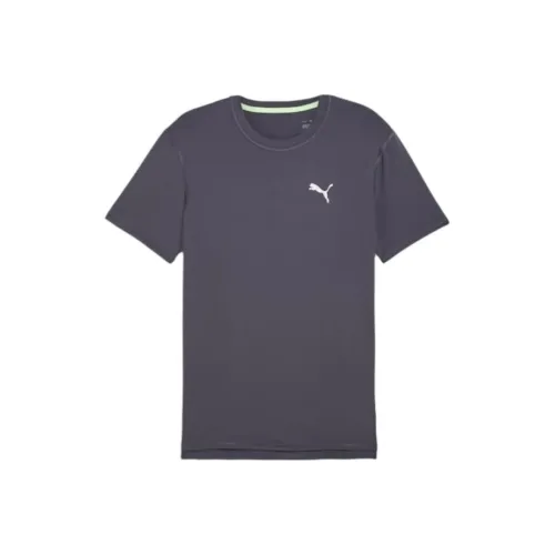 PUMA RUN CLOUDSPUNSHORT Рукав Мужская беговая футболка T Рубашка Мужская Galaxy Gray