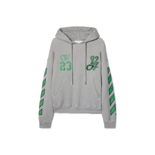 Off Белый SS24 Свитшот Обычный крой Мужской Серый