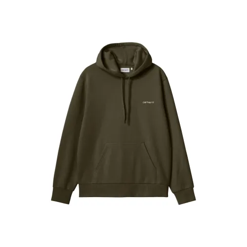 Carhartt WIP С капюшоном Script Вышивка Sweat Свитшот Унисекс Cypress