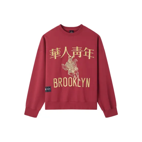 OCCUPY Китайский Юность X Brooklyn Nets Co Бренд Модель Свитшот Мужской Красный