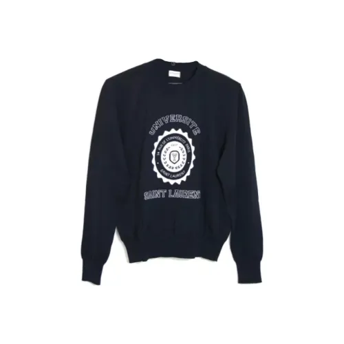 SAINT LAURENT Свитшот Унисекс Темно-синий
