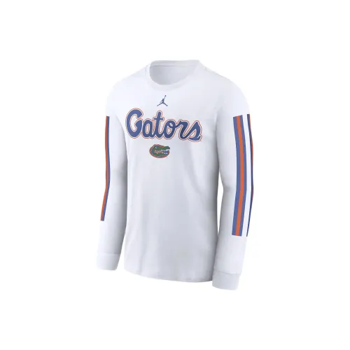 Джордан FLORIDA GATORS FW24 Local Spirit Слоган T Рубашка Мужская Белая