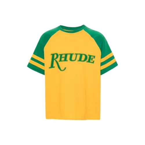 RHUDE T-Shirt Мужской Темно-Желтый