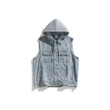 Винтажный синий с капюшоном