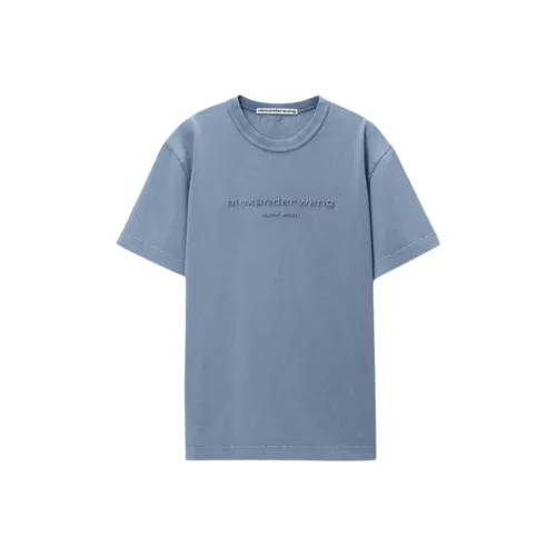 Alexander Wang FW24 T-Shirt Unisex Washed Vintage Blue Александр Wang FW24 T-Shirt Унисекс Washed Винтаж Синий
