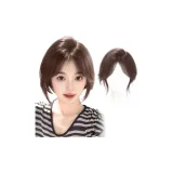 Т-образная застёжка, чёлка "восьмёрка" [4*6]-мокко