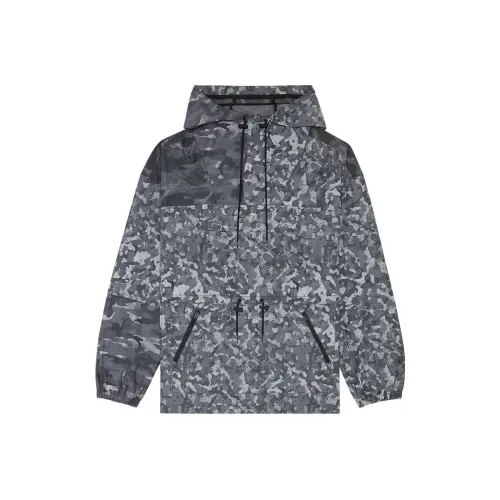 DIESEL Gray Camouflage Men's Sweatshirts DIESEL Серый Камуфляж Мужские Толстовки
