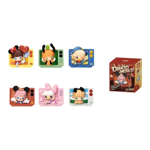 POP MART Коллаборация Edition Dimoo WORLD × Disney Магнит для холодильника Модный товар Слепые коробки Один Mystery Коробка Целая коробка 6 шт