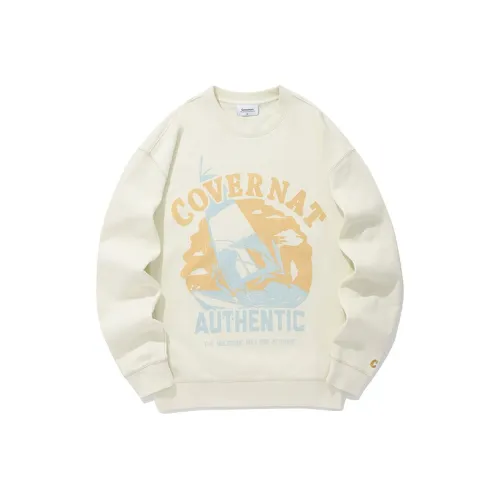 COVERNAT Толстовка Осенний Унисекс Айвори Белый