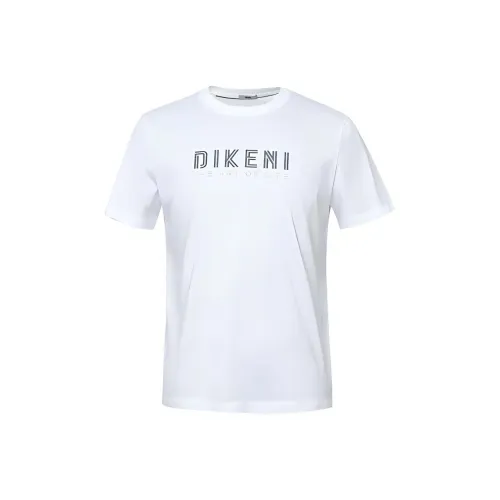 DIKENI Песочный Белый Мужская T-Рубашка