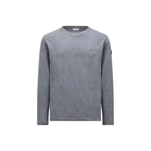 Moncler T Рубашка Мужская Темно-Серый