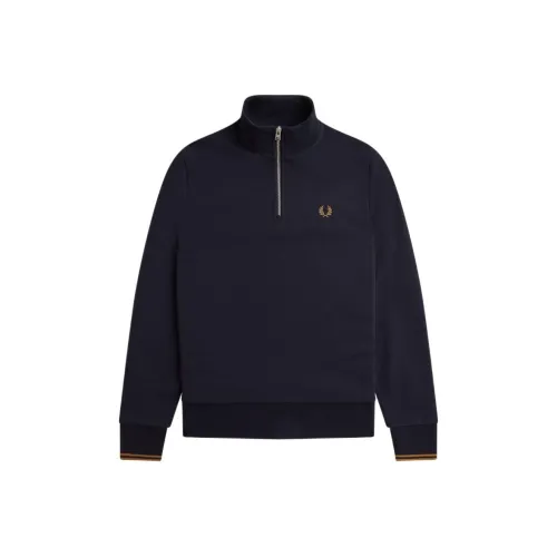 FRED PERRY Темно-синий Синий Мужские Свитшоты