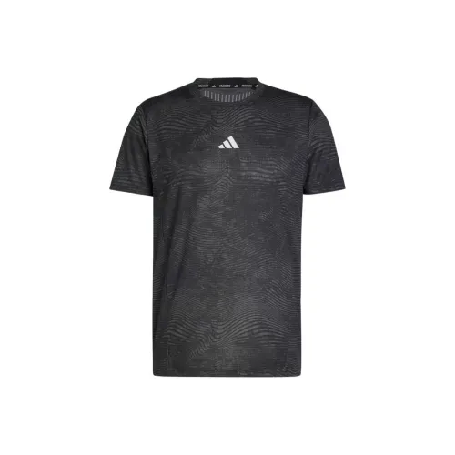 Adidas Hiit Серый Черный Мужская Футболка