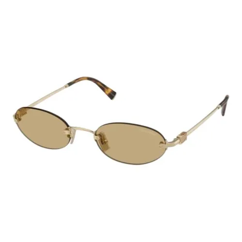 MIU MIU OVAL SUNGLASSES Женские Черепаховый