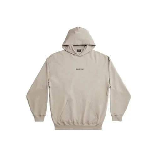 Balenciaga SS23 Свитшот Свободный крой Мужской Бежевый