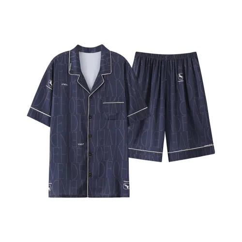 Pretty Lady Пижамный комплект Мужской Темно-серый Буква