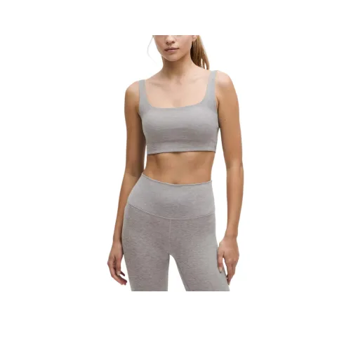 lululemon Bend This Бюстгальтер Женский Средний Серый