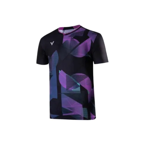 VICTOR Черная унисекс футболка