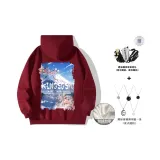 Красный флис с утеплением (в комплекте с модным ожерельем + сумка через плечо)