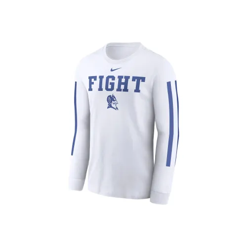 Nike College Local Spirit Слоган Дьюк-синий Devils T Рубашка Мужская Белая