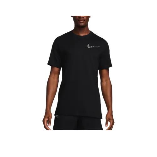 nike Dri Fit FW24 Бег Division Бег Т-Рубашка Мужская Черная