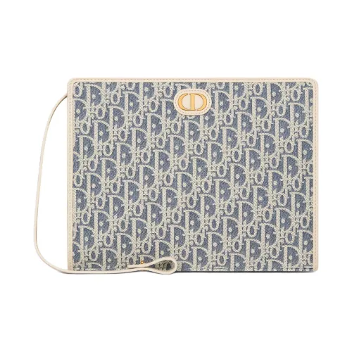 DIOR 30 Montaigne Телячья кожа Клатч Женский Синий