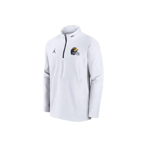 nike CollegeMichigan Wolverines Sideline COACH Толстовка Мужской Белый