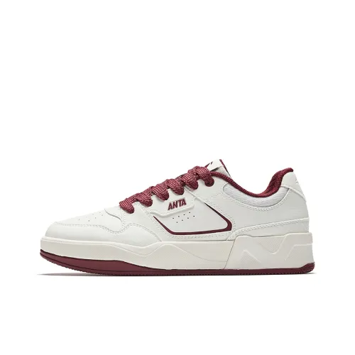 ANTA C37 Series Slip-on Resistant и Устойчивый к Износу Покрытие Низкие Кроссовки для Скейтбординга Женские Белые Красные