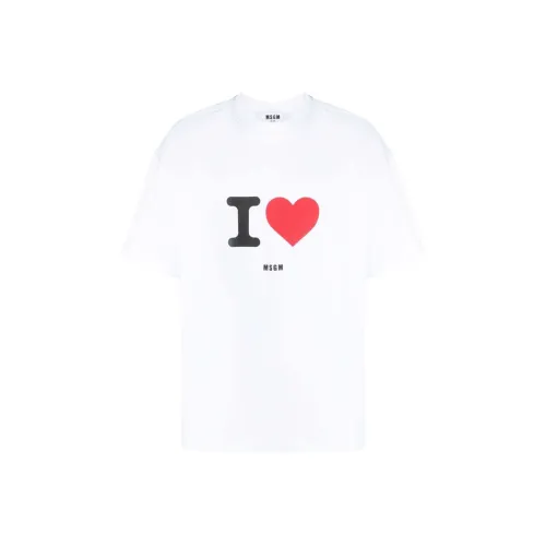 MSGM Белая Мужская T-Рубашка