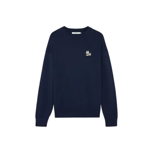 Maison Kitsune Темно-синий Мужской Свитшот