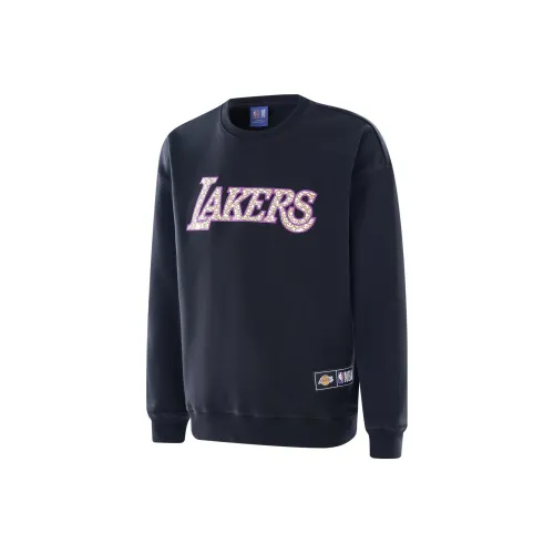 NBA Круглый вырез Пуловер Длинный рукав Толстовка Унисекс Полночный черный